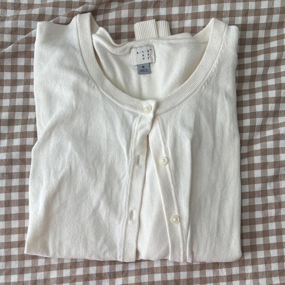 a new day Cream Cardigan Sweater
